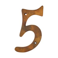 the number five is made out of metal