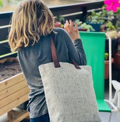 Library Book Bag, Linen Tote Bag, Market Bags, Utility Bag, Linnet, Linen Bag, Gray Linen, Tote Handbag, Shopping Tote Bag