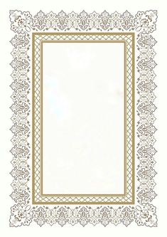 a white and gold frame with an ornate border