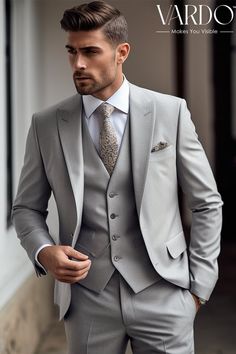 >>ORIGINAL ARTWORK AND CONTENT, PLEASE DO NOT COPY<< Men Suits, Suits For Man, Stylish Light Grey Three-Piece Suit for Men, Formal Wear Formal Attire, Formal piece Wedding Suit, Double Breasted, Formal Fashion Slim Fit Suit. Description: Elevate your style game with our meticulously crafted Light Grey Three-Piece Suit for men. Whether you're preparing for a special occasion, a business meeting, or a formal event, this suit is your ticket to making a lasting impression. This classic suit set includes a well-fitted jacket, vest, and trousers, designed to provide the perfect balance between sophistication and comfort. The light grey hue exudes timeless elegance, making it a versatile addition to your wardrobe. Key Features: 👔 Tailored to Perfection: Our suits are expertly tailored to provide Men Tailored Suit, Business Plus Size, Prom For Guys, Prom Suits For Men, Cheap Suits, Suits Wedding, The Rising Sun, Fitted Jacket, Prom Suits