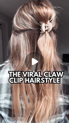 Half Up Half Down Hairstyles Clawclip, Clip Ideas For Hair, Claw Clip Hairstyles Volume, How To Pull Hair Back With A Clip, Ways To Clip Your Hair Back, Half Up Hair With Clip, Clip Half Up Half Down, Half Up Half Down Hair With Claw Clip, Clip Half Up Hairstyles