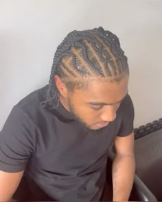 Men’s Fulani Braids, Cornrolls Hairstyles Braids Men, Cornrows Into Twists, Males Hairstyles, December Braids, Afro Hair Fade