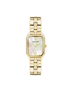 Anne Klein Gold-Tone/Mother of pearl Octagonal Shaped Metal Bracelet Watch Small Gold Watch, Bday Gift, Gold Watches Women, Mother Jewelry, Octagon Shape, Girly Gifts, Metal Bracelet, Jewelry Lookbook, Gold Hands