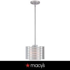 an image of a light fixture with the words macy's above it and below it