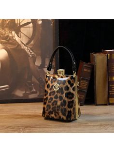 Multicolor Casual,Elegant,Glamorous Collar  PU Leather Plain Box Bag Embellished   Women Bags Zebra Purse, Leopard Print Handbags, Diamond Decorations, Animal Print Fashion, Mini Handbag, Top Handle Bags, Estilo Punk, Ladies Clutch, Mini Handbags