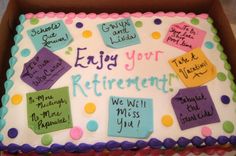 a birthday cake with writing on it in a box