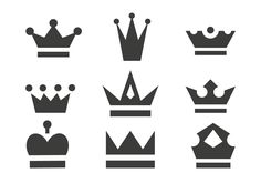 the crown icons are black and white, but they have different shapes to choose from