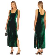 Enza Costa Silk Velvet Tank Maxi Dress Malachite New In Package. 82% Viscose, 18% Silk Dry Clean Only Unlined Pull-On Styling Pleated Velvet Fabric With Side Seam Slit Manufacturer Style No. Csv5526 Tags: Holiday Cocktail, Jewel Tone, Party, Wedding Guest, Gala, Date Night, Valentine’s Day, Special Occasion, Formal, Black Tie, Brunch, Soire, Classic, Feminine, Romantic, Graduation, Birthday Girl Enza Costa Silk Textured Velvet Tank Dress Malachite Velvet Tank, Full Length Skirts, Black Tank Dress, Dress Crafts, Maxi Tank Dress, Black Dresses Casual, Maxi Dress Green, Versatile Dresses, Silk Velvet