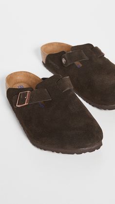 Find BIRKENSTOCK Boston Soft Footbed Clogs on Editorialist. Leather: Cowhide suede. Buckle strap. Molded cork footbed with suede lining. Regular fit. Rounded toe. EVA sole. Made in Germany. This item cannot be gift-boxed. Mocha Birkenstock, Birkenstock Boston Soft Footbed, Boston Soft Footbed, Birkenstock Clog, Birkenstock Clogs, Boston Clogs, Brown Clogs, Athleta Leggings, 2024 Christmas