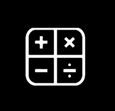 a black and white icon with three crosses