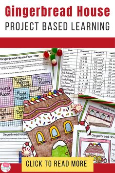 gingerbread house project based learning for kids to learn how to read and write the word gingerbread