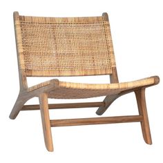 a chair made out of wood and wicker