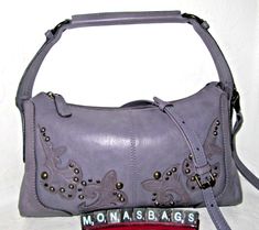 #ad Premium Quality Frye New Montana Lavender Purple Leather Studded Zip Top Shoulder Bag NWT $248, Fashion Women's Bags Digital Dress, Large Handbag, Front Wall, Wallet Pouch, Crossbody Wallet, Purple Leather, Lavender Purple, How To Make Shorts, Everyday Bag