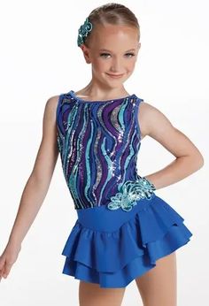 Wavy Sequin Tiered Dress Jazz Costume | Weissman® Dance Costumes Tap, Tap Costumes, Team Costumes, Jazz Hip Hop, Jazz Dress, Leotard Dress, Jazz Costumes, Practice Wear, Sequin Appliques