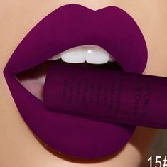 This Beautiful Purple Matte Lip Cream Will Look Absolutely Gorgeous On Your Lips. It Stays In Place, It Is Non-Sticking & Will Give You A Pretty, Long Lasting Color. *Free Gift With Your Order Maquillage Kylie Jenner, Matte Nude Lipstick, Red Lip Gloss, Nude Lip Gloss, Orange Lips, Lipgloss Lips, Lipstick Kit, Long Lasting Lip Gloss, Batons Matte