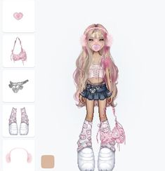 Cute Drawlings, Art Outfit, Gyaru Fashion, Cheerleading Outfits, Middle Age Fashion, Korean Girl Fashion