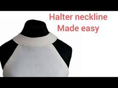 How to cut the halter neckline - YouTube Halter Neck Dress Pattern Sewing, Halter Neck Blouse Pattern, Halter Neck Top Pattern Sewing, Blouse Tutorial Pattern, Halter Neck Pattern Drafting, Halter Neck Dress Pattern, Halter Neck Kurti, Halter Neck Top Pattern, Halter Neck Blouse Design