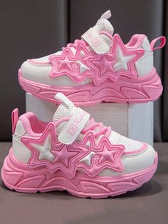 2024 Spring New Arrival Children's Low-Top Sports Shoes With Lace-Up Fastening, Casual Sneakers For Girls Pink     Animal    Kids Shoes, size features are:Bust: ,Length: ,Sleeve Length: Dark Meaning, Kawaii Shoes, Shoes For Kids, Pink Collar, Pink Collars, Girls Sneakers, Kids Sneakers, Kids Sleepwear, Childrens Shoes