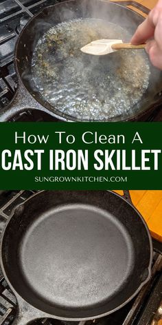 how to clean a cast iron skillet