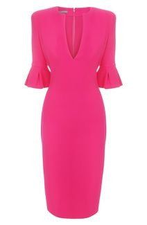 How To Have Style, Mode Rose, Tulip Sleeve, Business Outfit, Work Attire, Pencil Dress, Gorgeous Dresses, Bright Pink, Pretty Dresses