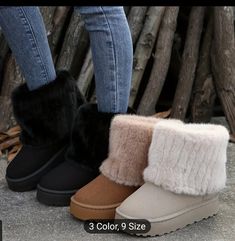 Women's Winter Boots Fluffy Boots, Comfortable Ankle Boots, Basket Nike, Ankle Snow Boots, High Heel Dress Shoes, Cozy Boots, Denim Chic