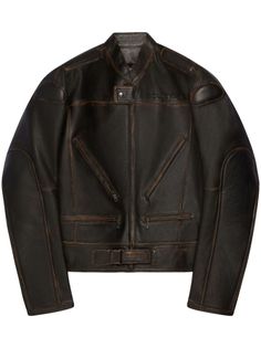 THE DETAILS

Courrèges
Racer Patina leather jacket

Made in France

Highlights
chocolate brown
calf leather
distressed effect
embossed logo to the front
baseball collar
front zip fastening pockets
long sleeves
leather straps
straight hem
Composition
CALFSKIN 100%

Washing instructions
Read Manufacturer Guidelines

Product IDs
FARFETCH ID: 19364545

Brand style ID: 223LBL102CV0018 Wool Car Coat, Ladylike Style, Travel Jacket, Racer Jacket, Mood Images, Car Coat, How To Make Clothes, 2024 Fashion, Brown Leather Jacket