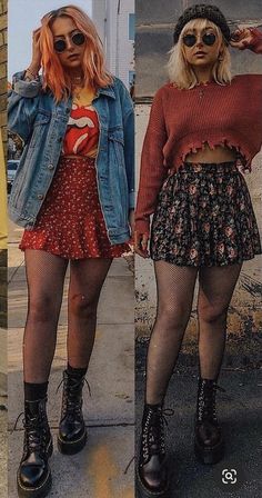 Edgy Nerd Outfits, Edgy Plaid Skirt Outfit, How To Dress Up Band Tees, Bold Fall Outfits, Plus 90s Fashion Outfits, Plus Night Out Outfit Plus Size, Gen Z Goth Fashion, Vegas Fashion Spring, Mod Style Women Outfits