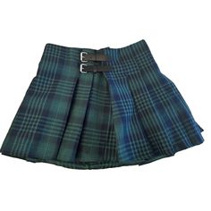 Rsq Green Black Plaid Pleated Buckle Mini Utility Skirt New Tilly's Small Waist 28" Length 15" Green Fitted Mini Skirt For School, Fitted Green Mini Skirt For School, Trendy Green Mini Skirt For School, Fitted Green School Skirt, Fitted Green Skirt For School, Plaid Skirt Mini, Descendants Oc, Green Plaid Skirt, Utility Skirt