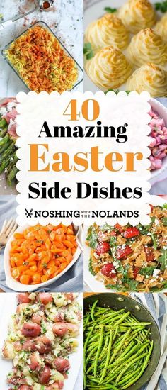 an image of easter side dishes with text overlay