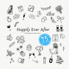 the happy ever after wedding icons pack is here to help you plan your big day