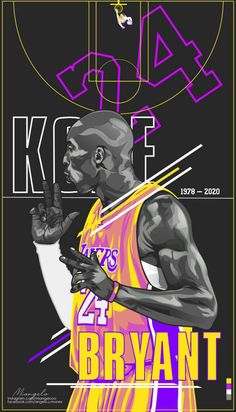 the lakers basketball player is depicted in this poster