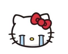 the hello kitty logo has been drawn on