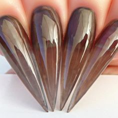 Jelly's don't have to be all fun and games, take a walk on the dark side with this translucent smokey shade. "Our patented formula of gel polish assures long lasting wear and high-gloss shine that resists fading and color changes over time. This soak-off gel polish can be applied as a two or three step system and will cure in 30 seconds under LED lamp or 2 minutes under UV lamp." Product Type: SHEER Size: 15 mlMade in the USA PLEASE NOTE: We strive to make our digital color swatches as accurate Luminous Nails, Kiara Sky, Fun And Games, Take A Walk, Fire Nails, The Dark Side, Pretty Acrylic Nails, Dope Nails