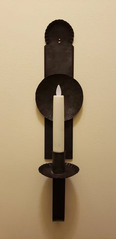 Tritt Tin Candle Sconce Wood Ceiling Lights, Primitive Wood Signs, Primitive Lighting, Primitive Walls, Flameless Tea Lights, Primitive Candles, Wooden Arrows, Wrought Iron Chandeliers, Tin Candle