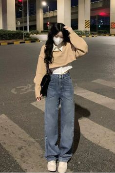 Korean Outfits With Jeans, Acubi Life Style, Korean Fashion Outfits Street Style, Cute Fits Korean, Korean Outfit Inspo Casual, Outfits Ideas Korean Style, K Outfits Fashion, Outfit Ideas Acubi Fashion, Causal Korean Outfits