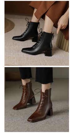 CHIKO Izazkun Square Toe Block Heels Ankle Boots Chiko Boots, Korean Sunglasses, Square Toe Ankle Boots, Girly Shoes, Classy Casual Outfits, Boot Brands, Life Tips