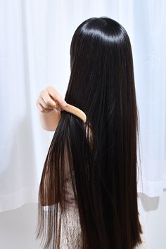 Silky Hair Aesthetic, Shiny Straight Hair, Long Shiny Hair, Long Dark Hair, Long Black Hair, Beautiful Long Hair, Silky Hair