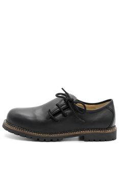 Black Flat Heel Leather Shoes For Derby, Black Leather Shoes With Flat Heel For Derby, Black Closed Toe Oxfords With Stitched Sole, Black Leather Shoes With Vibram Sole, Black Leather Oxfords With Vibram Sole, Black Leather Shoes With Vibram Sole And Flat Heel, Black Leather Shoes With Round Toe And Leather Footbed, Black Lace-up Shoes With Almond Toe And Leather Footbed, Leather Slip-on Shoes With Vibram Sole