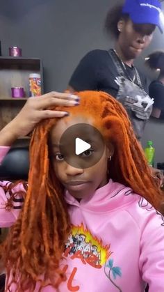 Women Locstyles on Instagram: "Check out this color change by @_macxrosee  Are you guys feeling the new look?   Birthday loading . . So yes I colored my locs back orange by myself. I only color my locs once a year. I went in with 30 developer. The colors I used was “orange sunset and mixed it with ginger and got curly pieces added to my locs   So if you ready to color your locs this your sign to go ahead and do it !! Let go of the old & step into something new. I promise you’ll love it!!   Orange will forever me my color I love it here . 🧡  3D Mirror is in the link in my bio under amazon storefront !!  • • • •  #newjourney #locnotbound #loclivin #prettywomanwithlocs #thicklocs #locnation #locbun #locstyles  #locs #locstyles #locjourney #locretwist #locextentions #locticians #locmaintenanc Dyed Loc Tips Hair Colors, Box Braid Locs, Crinkle Loc Styles, Starter Loc Styles For Women Short, Copper Colored Locs Black Women, Cute Locs Styles For Women, Locs Hairstyles For Birthday, How To Style Old Locs, Mermaid Locs On Real Locs