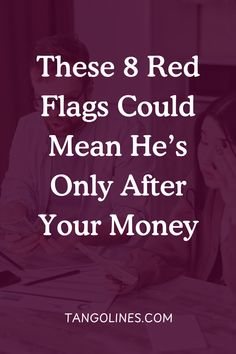 Some men know exactly how to win your heart and access your bank account. Here are the top 7 red flags that he’s only in it for the money. Don’t miss these eye-opening signs. Protect yourself and your peace. Red Flags, Eye Opening, Self Worth, Red Flag, Protect Yourself, Bank Account