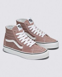 Sk8-Hi Tapered Shoe Womans Vans, Pink Hightop Vans, Vans Hightop, Womens High Top Shoes, Back To School Shoes, High Top Shoe, Pink Vans, Color Story, High Top Vans