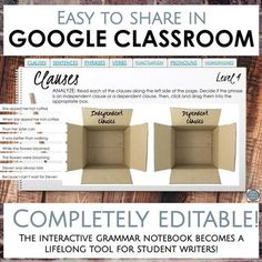 the complete guide to using google classroom with pictures and text on it, including an image of