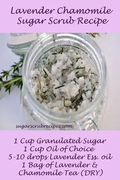 Sugar Body Scrub Recipe, Easy Diy Body Scrub, Body Scrub Recipes, Lavender Body Scrub