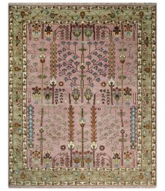 5x8, 6x9, 8x10, 9x12, 10x14 and 12x15 Hand Knotted Pink and Beige Traditional Persian Vintage Heriz Serapi Wool Rug | TRDCP684 - The Rug Decor Pink Area Rug Living Room, Rug Decor Living Room, Flower Rug, Dream Office, Pink Olive, Rug 9x12, Layered Rugs, Heriz Rugs, Big Rugs