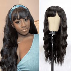 Material: Heat Resistant Fiber, Color: Black Texture: Wavy Parting: Fixed middle part Size: Adjustable Strap Length: 26 inches Comb: 3 Features & details: We offer high-quality synthetic lace front wigs for black women. Our body wave wig is a popular style that features natural-looking waves and texture. Our lace front wig has a breathable lace cap for a realistic hairline and secure fit. Our half wigs for black women add length and volume to natural hair and are easy to install and blend seamlessly. Pre-plucked bleached knots lace front wig has a customized hairline and mimics natural hair growth for a more natural look. Our body wave closure wig is a low-maintenance option that comes with a pre-sewn closure for easy styling. All of our wigs are made with high-quality synthetic fibers tha Half Wigs For Black Women, Women Pixie Cut, Mullet Wig, Brazilian Curly Hair, Black Texture, Short Curly Wigs, Natural Wigs, Short Hair Wigs, Wave Wig