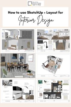 the interior design process for a kitchen and living room