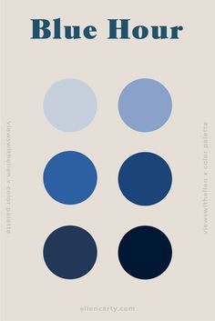 the blue hour poster is shown with four circles in different colors, and there are also three