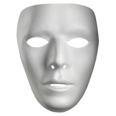 Adults/Teens Blank Male Costume Face Mask - HalloweenCostumes4U.com - Costume Props & Accessories Circus Food, Costume Contact Lenses, Stage Beauty, Dance Crew, Plastic Mask, Halloween Contact Lenses, Mask White, Men Face, Liquid Hair