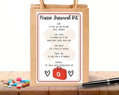 Nursing Survival Kit, Sister Survival Kit, Nurse Survival Kit, College Survival Kit, Survival Kit Gifts, School Survival Kits, Staff Appreciation Gifts, Nurse Appreciation Week, Cute Gift Ideas