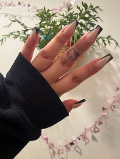 hello kitty finger tattoo! ^-^ Hello Kitty Hand Tattoo, Hello Kitty Finger Tattoo, Kitty Finger Tattoo, Boujee Tattoos For Women, Hello Kitty Middle Finger, Sinner Tattoo, Wrist Tats, Middle Finger Tattoos